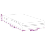 vidaXL Mattress White and Black 80 x 160 cm Jacquard fabric