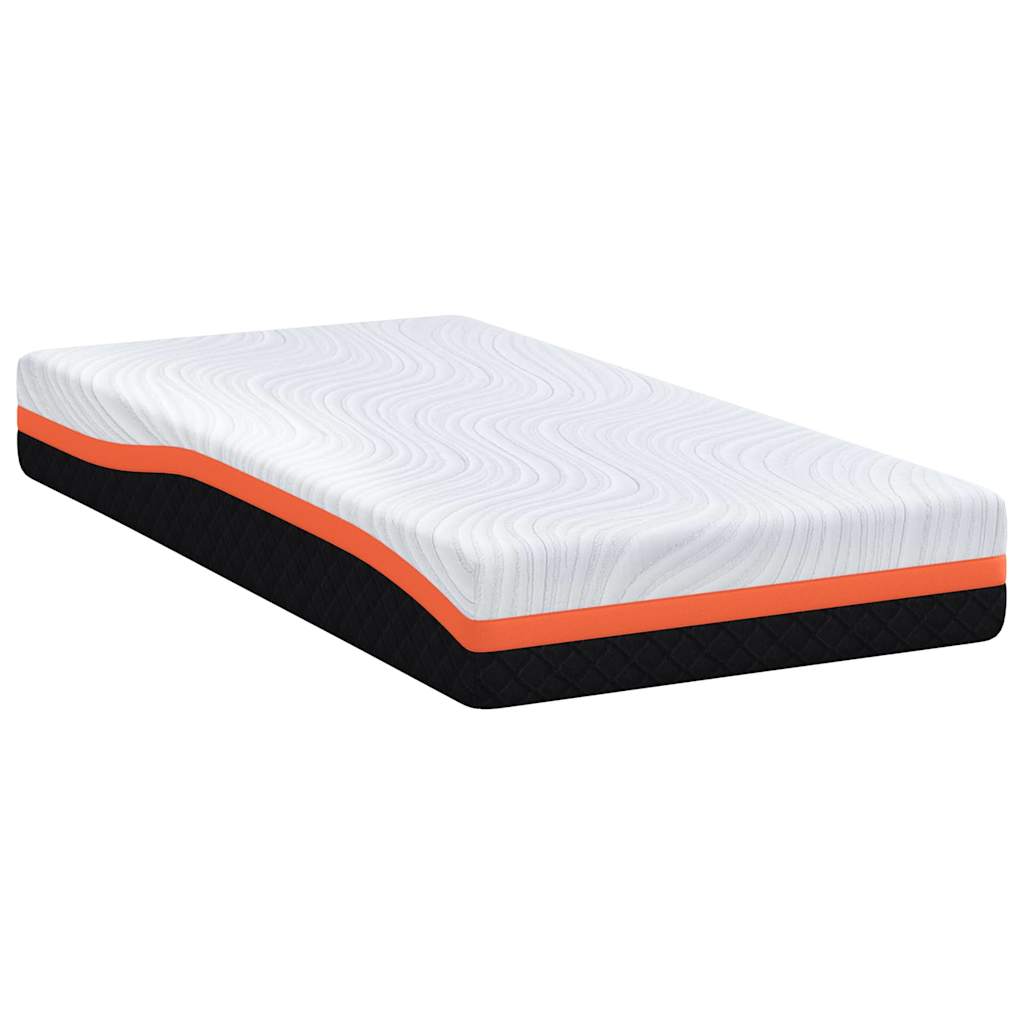 vidaXL Mattress White and Black 80 x 160 cm Jacquard fabric