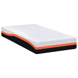 vidaXL Mattress White and Black 80 x 160 cm Jacquard fabric
