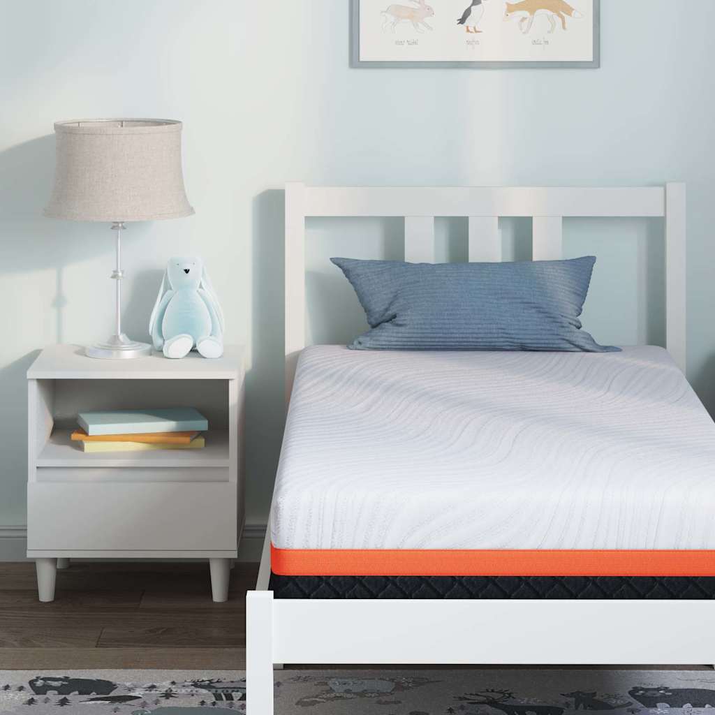 vidaXL Mattress White and Black 80 x 160 cm Jacquard fabric