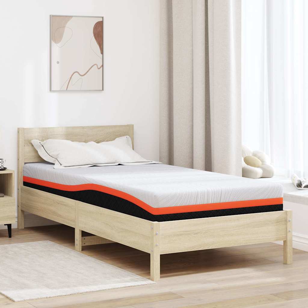 vidaXL Mattress White and Black 80 x 160 cm Jacquard fabric