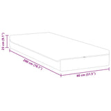 vidaXL Matras Wit en Grijs 80 x 160 cm Jacquard stof