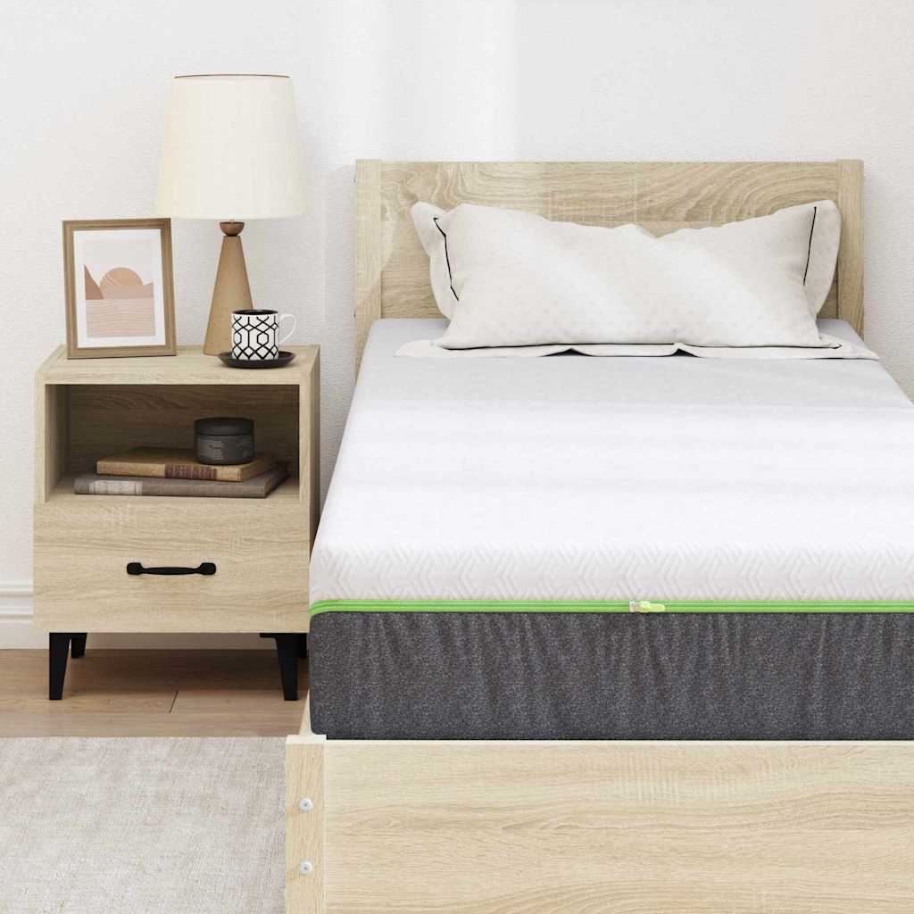 vidaXL Matras Wit en Grijs 80 x 160 cm Jacquard stof
