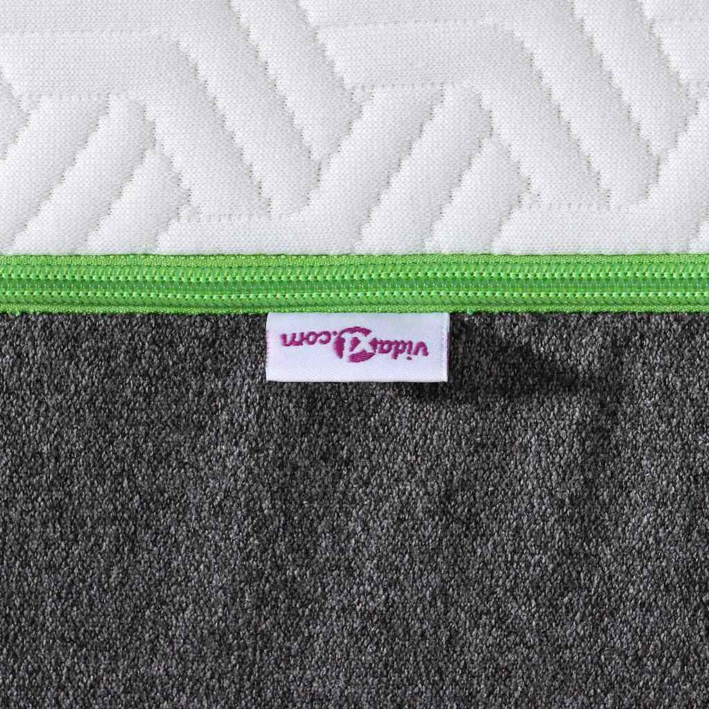 vidaXL Matras Wit en Grijs 80 x 160 cm Jacquard stof