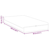 vidaXL Matras Wit en Grijs 80 x 160 cm Jacquard stof