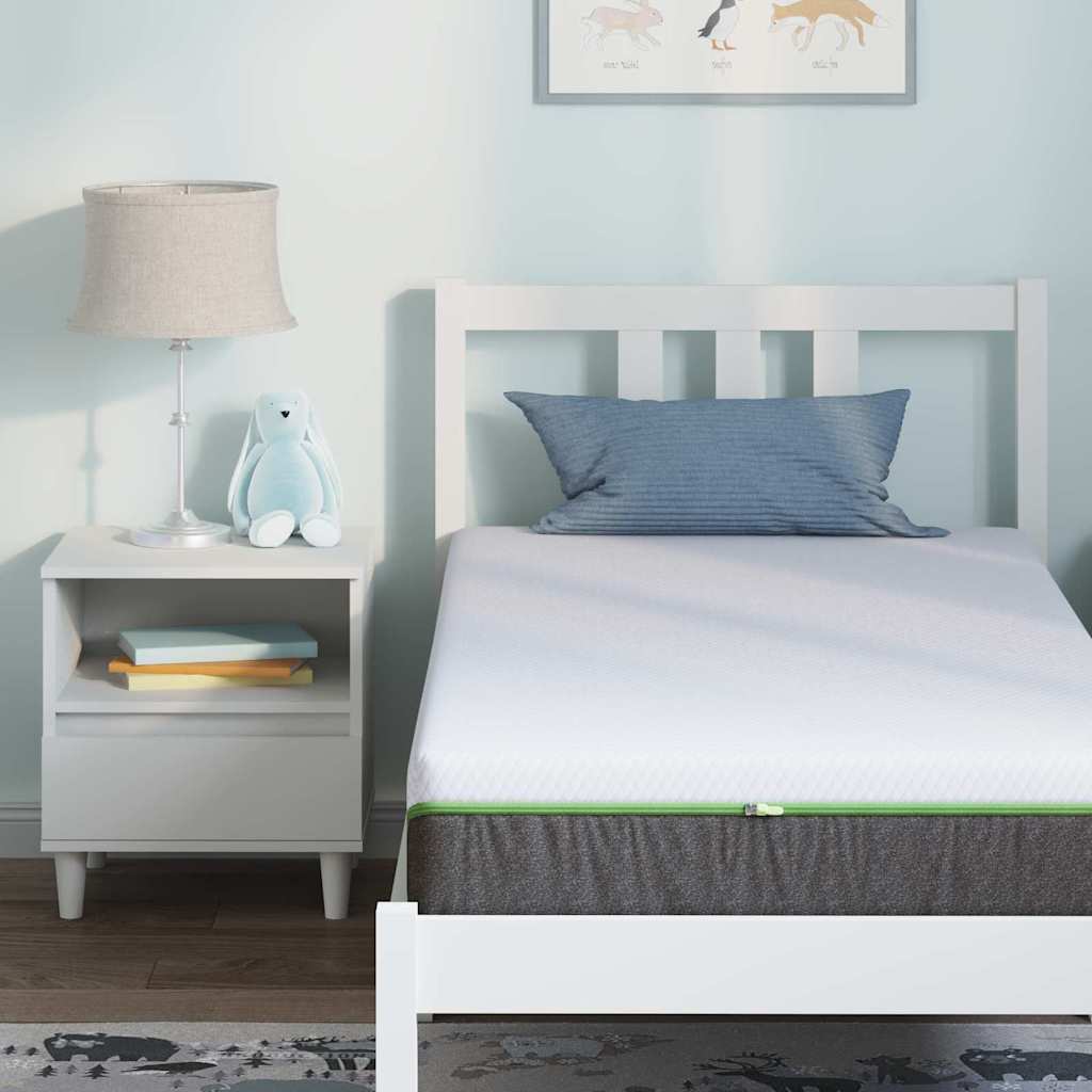 vidaXL Matras Wit en Grijs 80 x 160 cm Jacquard stof
