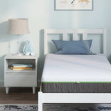 vidaXL Matras Wit en Grijs 80 x 160 cm Jacquard stof