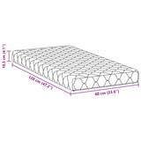 vidaXL Matras Wit 60 x 120 cm Jacquard stof