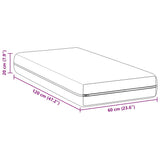 vidaXL Matras Wit 60 x 120 cm Pocketveer