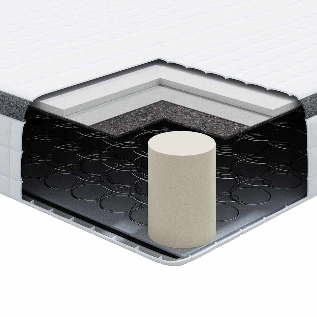 vidaXL Matras Wit en Grijs 70 x 200 cm Bonell Veer