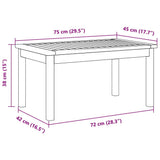vidaXL Coffee Table Oil Natural Solid Acacia Wood