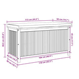 vidaXL Kussenbox voor buiten 60x50x61 cm massief acaciahout