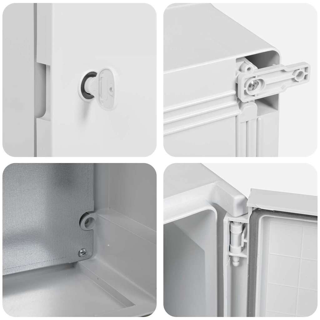 vidaXL Control Cabinet Grey 25 x 13 x 24 cm ABS Plastic
