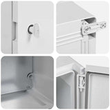 vidaXL Control Cabinet Grey 25 x 13 x 24 cm ABS Plastic