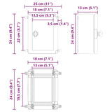 vidaXL Control Cabinet Grey 25 x 13 x 24 cm ABS Plastic