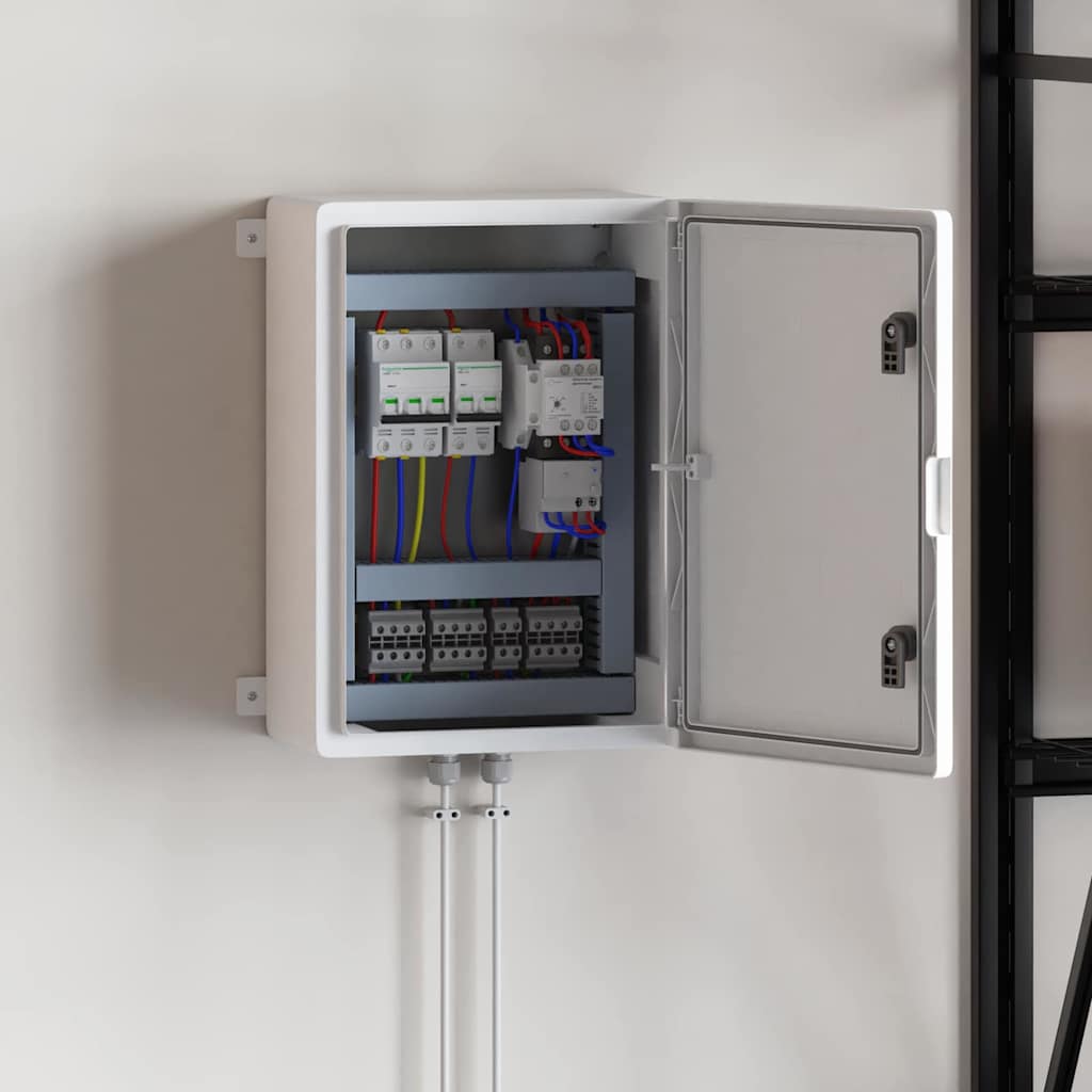 vidaXL Control Cabinet Grey 25 x 13 x 24 cm ABS Plastic