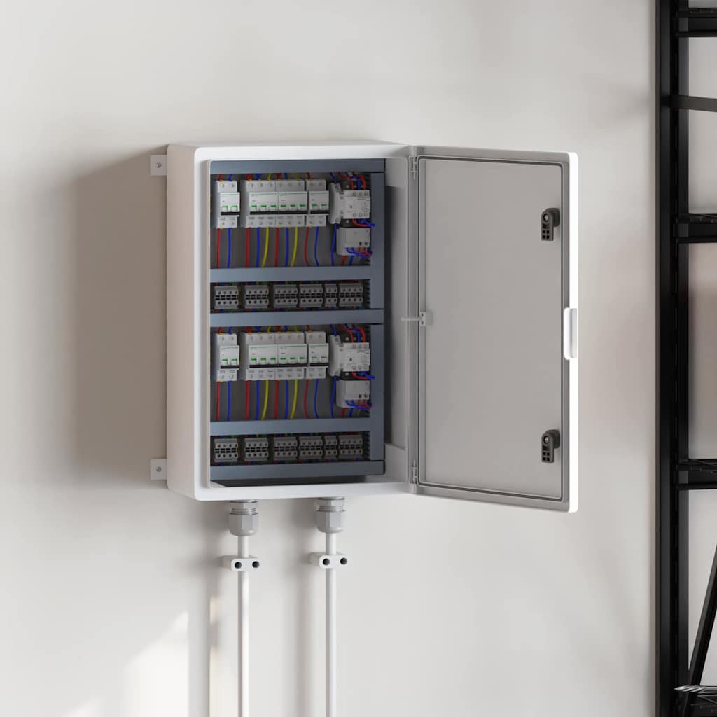 vidaXL Control Cabinet Grey 25 x 13 x 24 cm ABS Plastic