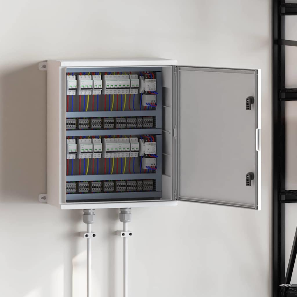 vidaXL Control Cabinet Grey 25 x 13 x 24 cm ABS Plastic