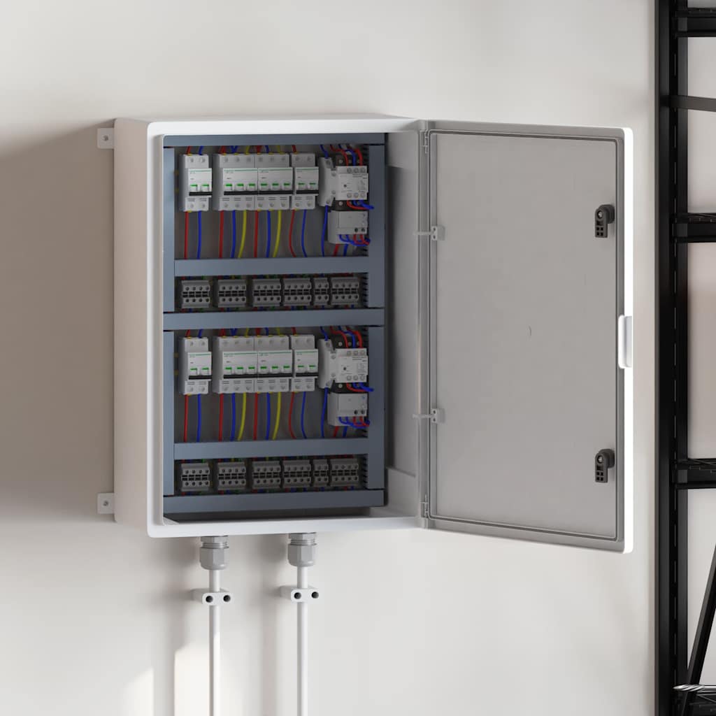 vidaXL Control Cabinet Grey 25 x 13 x 24 cm ABS Plastic
