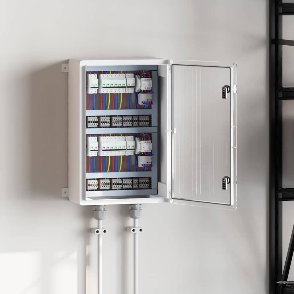 vidaXL Control Cabinet Grey 25 x 13 x 24 cm ABS Plastic
