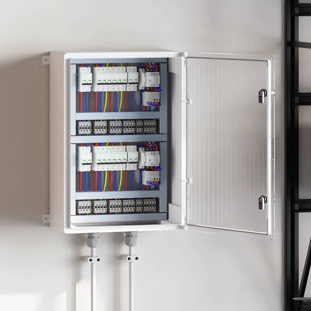vidaXL Control Cabinet Grey 25 x 13 x 24 cm ABS Plastic