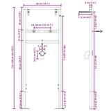 vidaXL Badkamer wandondersteuning Blauw 50 x 3 x 112 cm