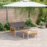 vidaXL Garden Chair with Cushion 2 pcs Cream White Solid Acacia Wood