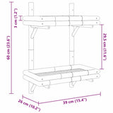 vidaXL Wandplank met plank Wandgemonteerd Bruin 39 x 26 x 60 cm Bamboe