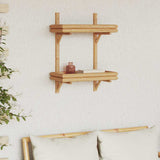 vidaXL Wandplank met plank Wandgemonteerd Bruin 39 x 26 x 60 cm Bamboe