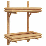 vidaXL Wandplank met plank Wandgemonteerd Bruin 39 x 26 x 60 cm Bamboe