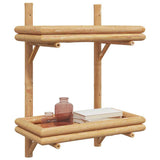 vidaXL Wandplank met plank Wandgemonteerd Bruin 39 x 26 x 60 cm Bamboe