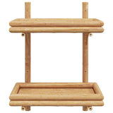 vidaXL Wandplank met plank Wandgemonteerd Bruin 39 x 26 x 60 cm Bamboe