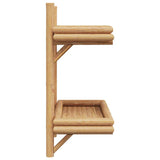 vidaXL Wandplank met plank Wandgemonteerd Bruin 39 x 26 x 60 cm Bamboe