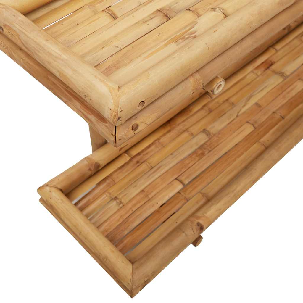 vidaXL Wandplank met plank Wandgemonteerd Bruin 39 x 26 x 60 cm Bamboe