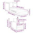 vidaXL Sofa bed floor model 2-in-1 122x204x55 cm velvet light grey