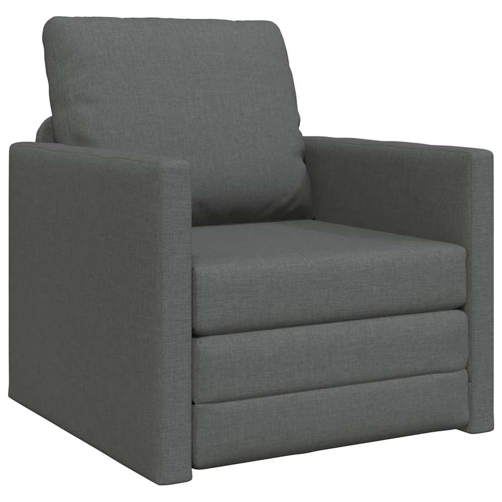 vidaXL Slaapbank vloermodel 2-in-1 112x174x55 cm stof lichtgrijs
