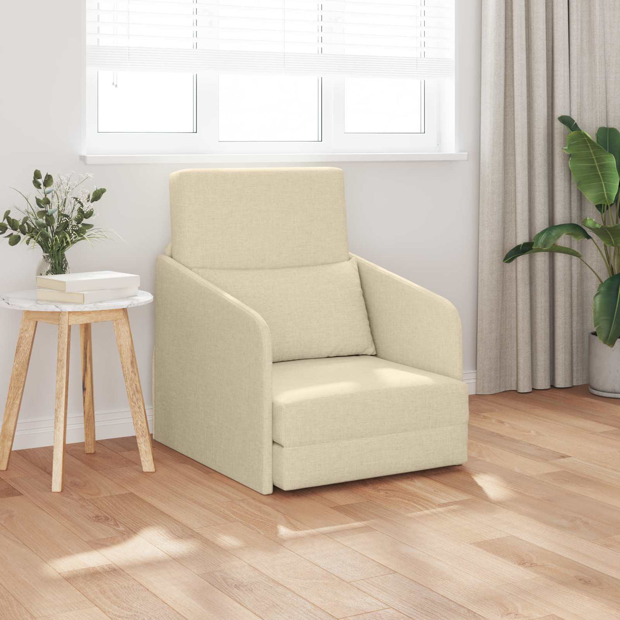 vidaXL Slaapbank 60cm Lichtgrijs Stof