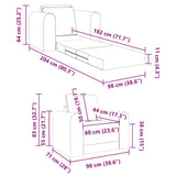 vidaXL Sofa Bed Blue 98 x 71 x 83 cm Velvet