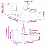 vidaXL Sofa Bed Blue 98 x 71 x 83 cm Velvet