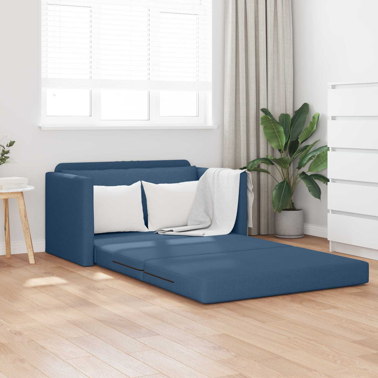 vidaXL Slaapbank 110cm Lichtgrijs Stof