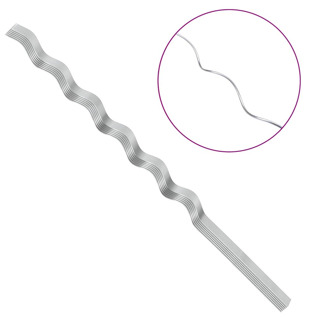 vidaXL Plantondersteuning 50 pcs Zilver 110 x 0.6 x 0.6 cm Staal