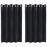 vidaXL Blackout Curtains 2 pcs Black 140 x 140 cm Velvet