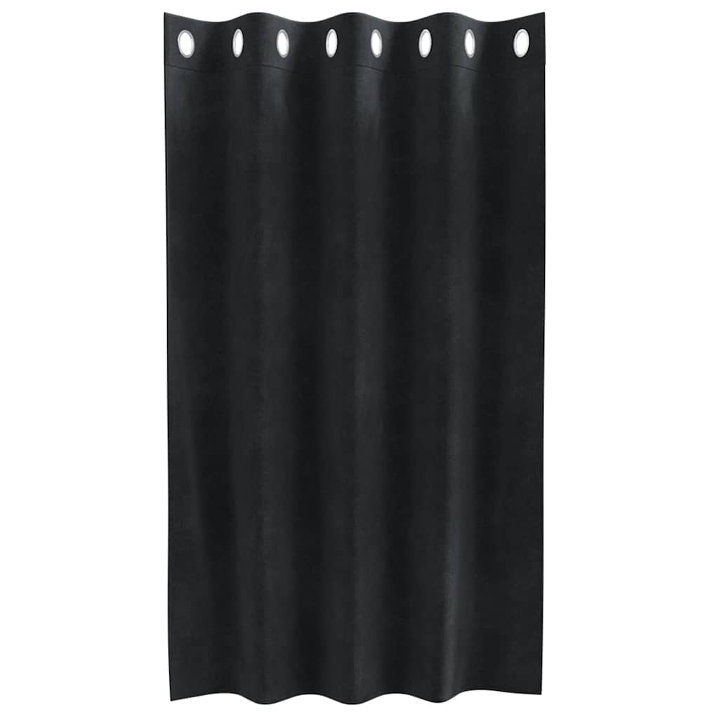 vidaXL Blackout Curtains 2 pcs Black 140 x 140 cm Velvet