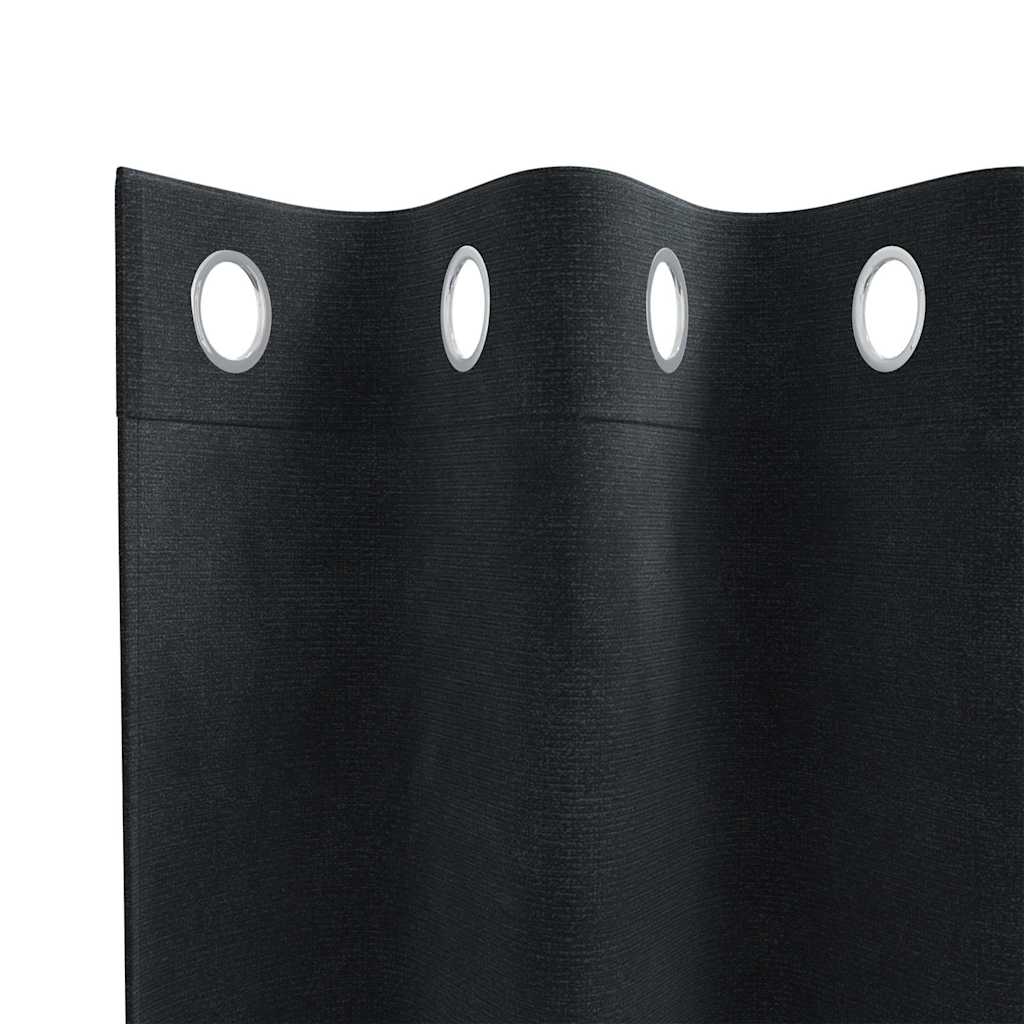 vidaXL Blackout Curtains 2 pcs Black 140 x 140 cm Velvet