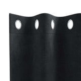 vidaXL Blackout Curtains 2 pcs Black 140 x 140 cm Velvet