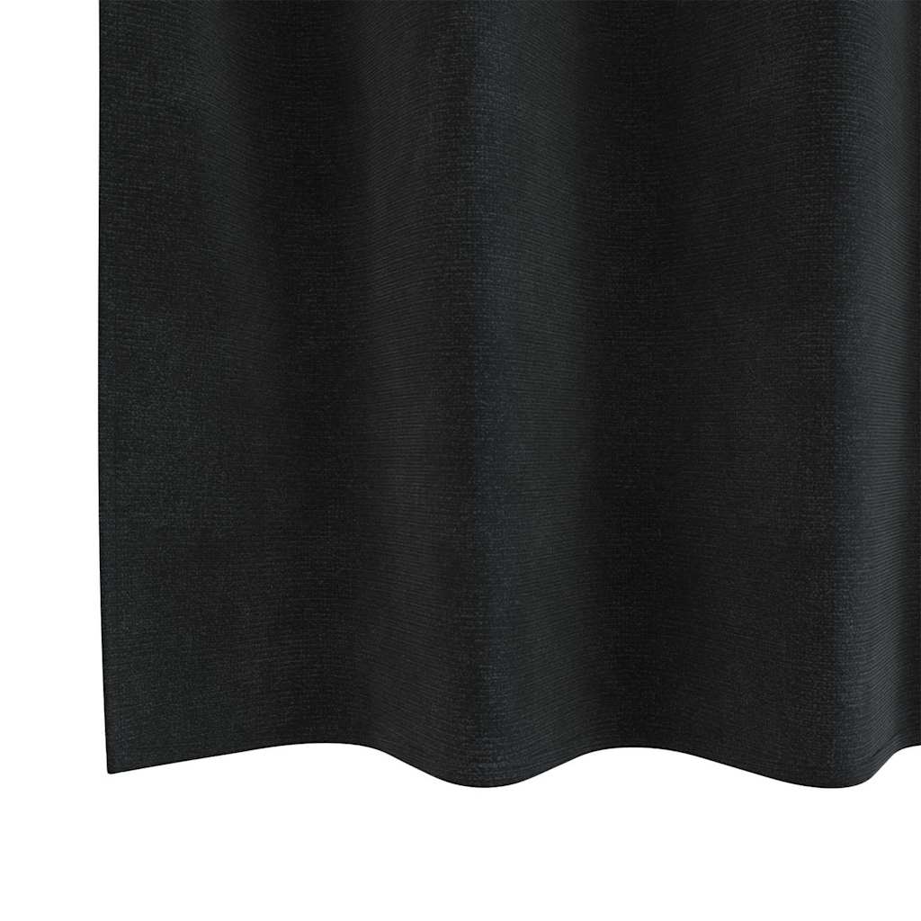 vidaXL Blackout Curtains 2 pcs Black 140 x 140 cm Velvet
