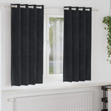 vidaXL Blackout Curtains 2 pcs Black 140 x 140 cm Velvet