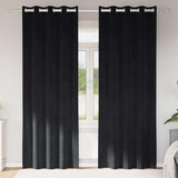 vidaXL Blackout Curtains 2 pcs Black 140 x 140 cm Velvet