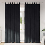 vidaXL Blackout Curtains 2 pcs Black 140 x 140 cm Velvet