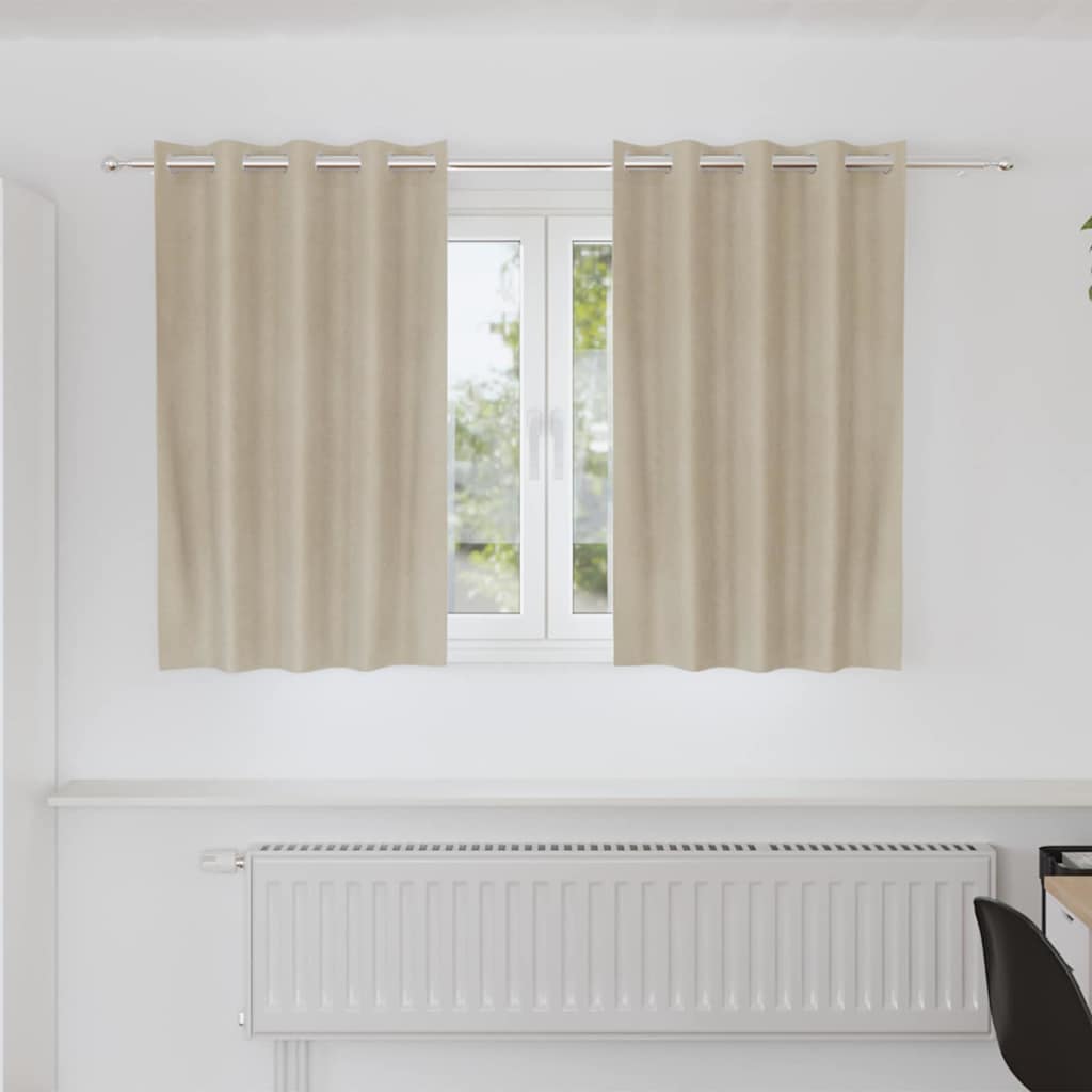 vidaXL Blackout Curtains 2 pcs Black 140 x 140 cm Velvet